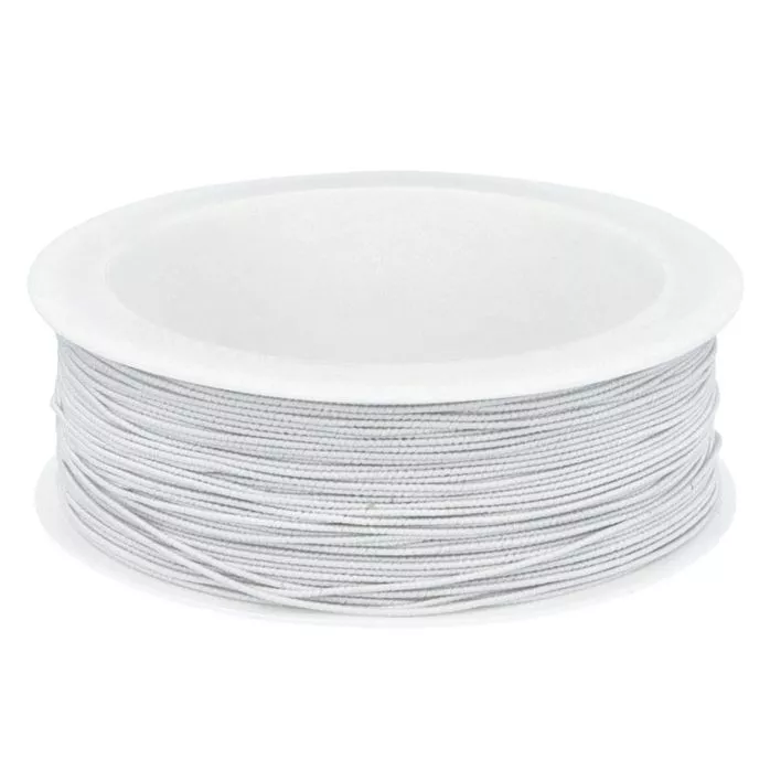 Guma okrągła kapeluszowa 1mm kolor biały 50mb