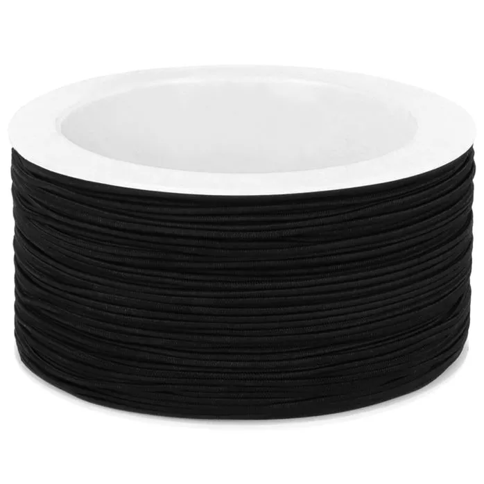 Guma okrągła kapeluszowa 1.2mm kolor czarny 50mb