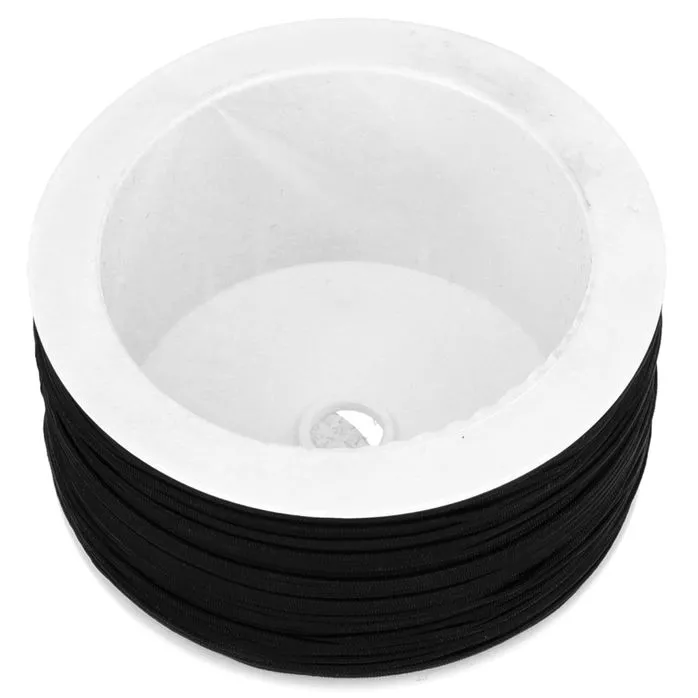 Guma okrągła kapeluszowa 1.2mm kolor czarny 50mb