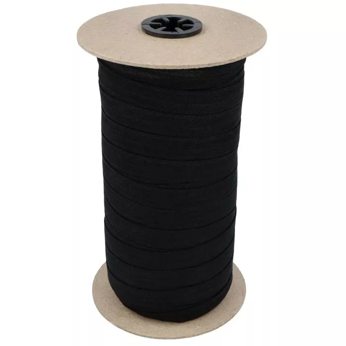 Guma łamana 13mm błyszcząca kolor czarny 100mb