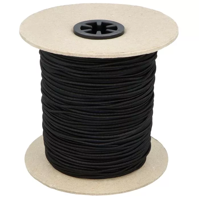 Guma okrągła 2mm kolor czarny 100mb