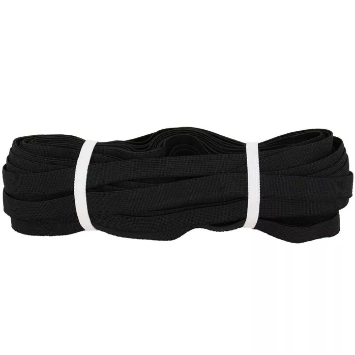 Guma tkana 15mm kolor czarny 25mb