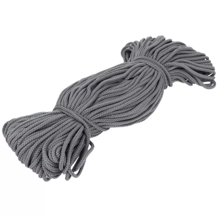 Sznurek poliestrowy 4mm kolor szary 50mb