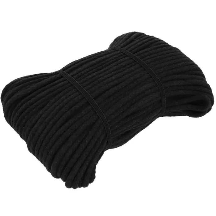 Sznurek bawełniany 5mm kolor czarny 50mb