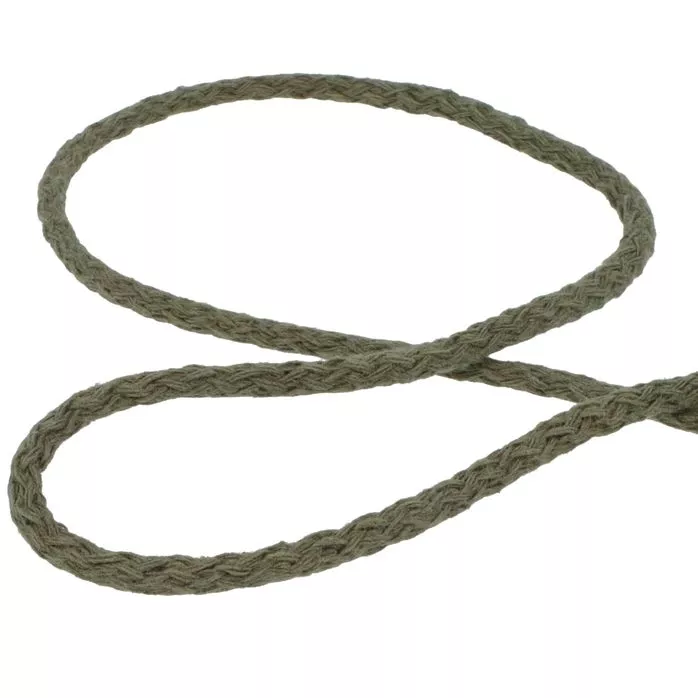 Sznurek bawełniany 5mm kolor zielony khaki 100mb