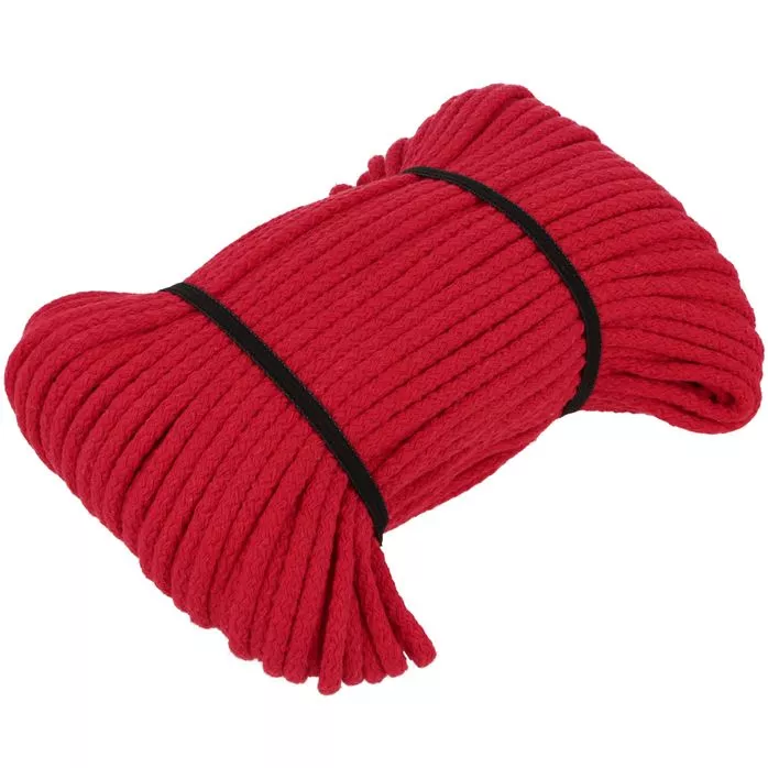 Sznurek bawełniany 5mm kolor czerwony 50mb
