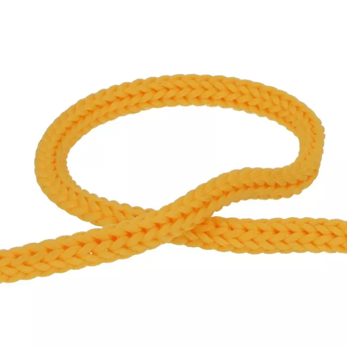 Sznurek poliestrowy 4mm kolor żółty 50mb