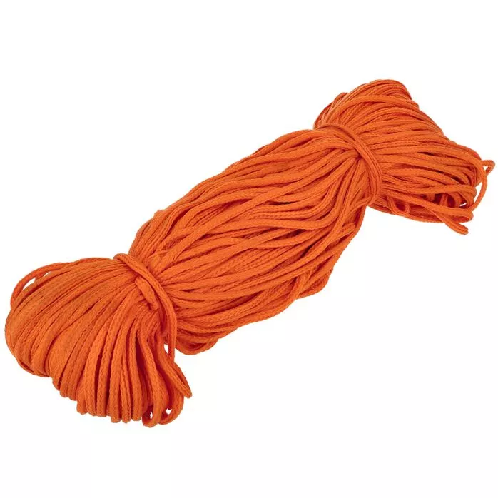 Sznurek poliestrowy 4mm kolor pomarańczowy 100mb