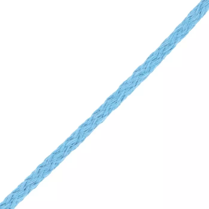 Sznurek bawełniany 5mm kolor niebieski 100mb