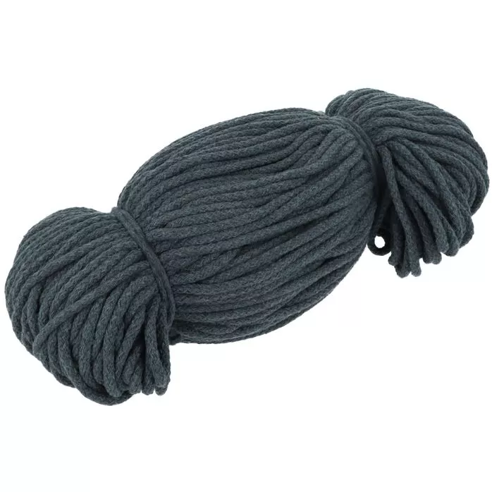 Sznurek bawełniany 5mm kolor stalowy szary 100mb