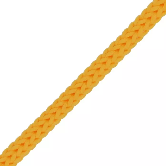 Sznurek poliestrowy 4mm kolor żółty 50mb