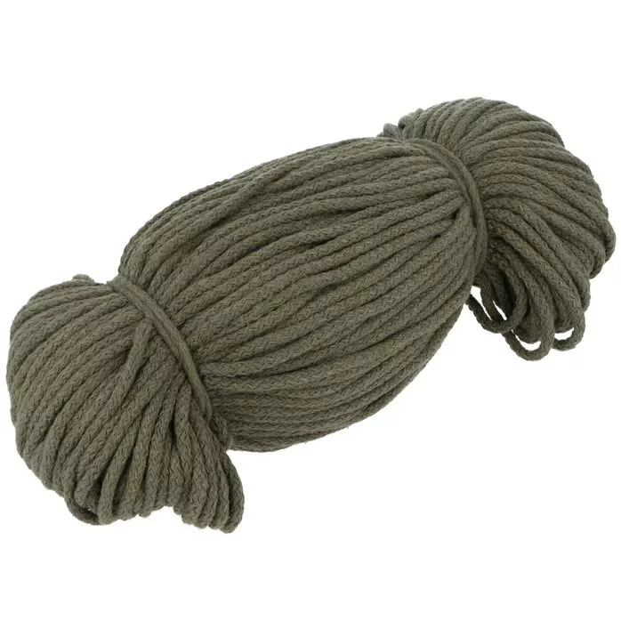 Sznurek bawełniany 5mm kolor zielony khaki 100mb