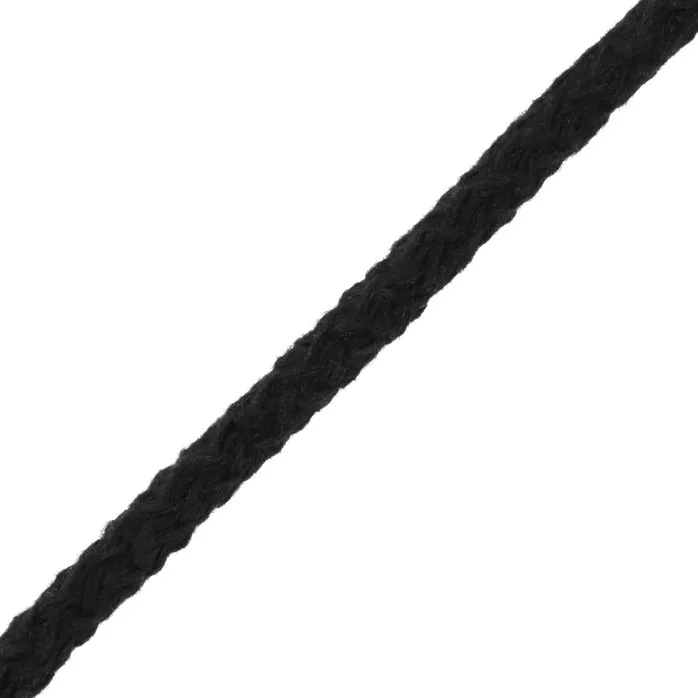 Sznurek bawełniany 5mm kolor czarny 50mb
