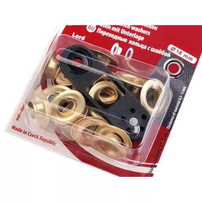 Oczka metalowe 8mm kolor złoty 20szt.