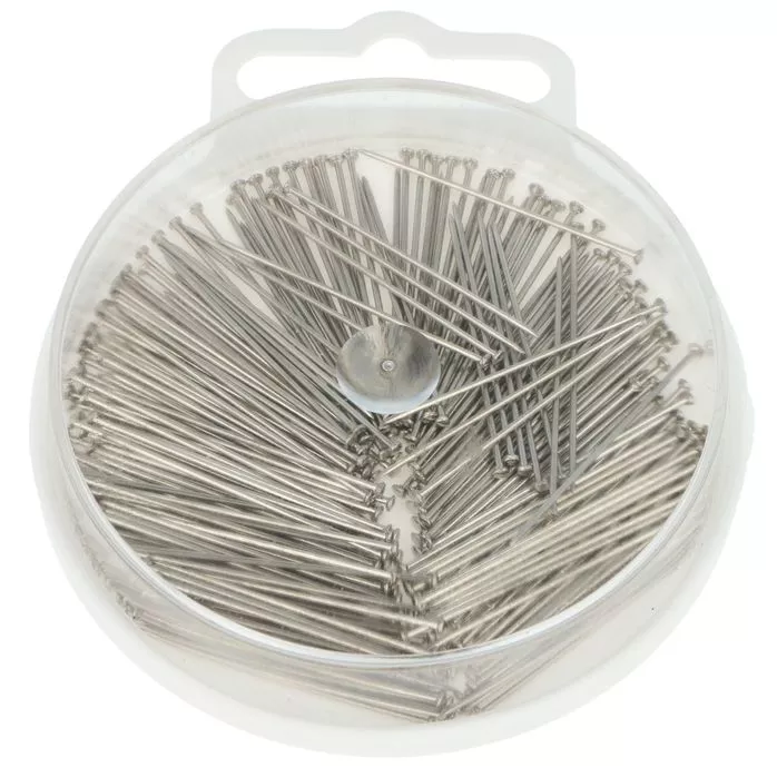 Szpilki krawieckie twarde 30mm ze stalową główką op.20g (150szt.)