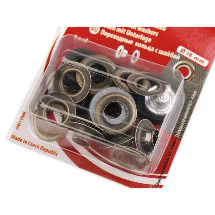Oczka metalowe 8mm kolor mosiądz 20szt.