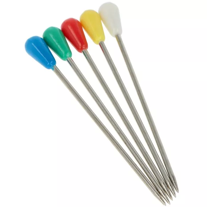 Szpilki tapicerskie 60mm z plastikową główką 5 kolorów op.100szt.