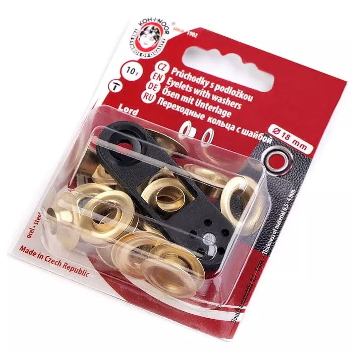 Oczka metalowe 8mm kolor złoty 20szt.