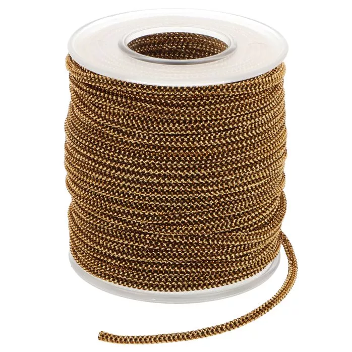 Sznurek ozdobny z lureksem 3mm kolor złoty 25mb