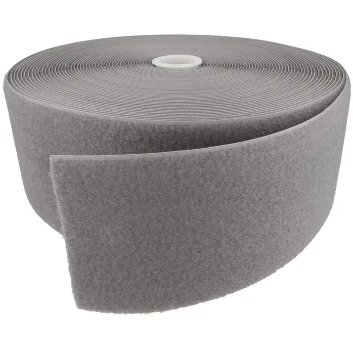 Rzep 100mm NYLON pętelka JL081 SZARY /krążek-25m/