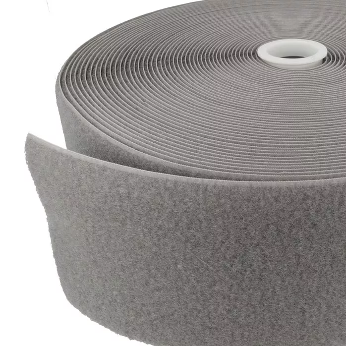 Rzep 100mm NYLON pętelka JL081 SZARY /krążek-25m/