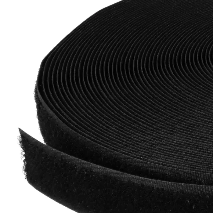 Rzep 20mm NYLON pętelka CZARNA /krążek-25mb/madis