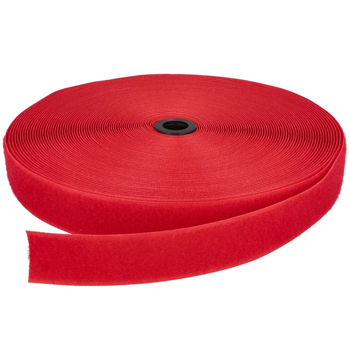 Rzep 30mm pętelka kol. CZERWONY /JL213, 10/ (krążek-25m)