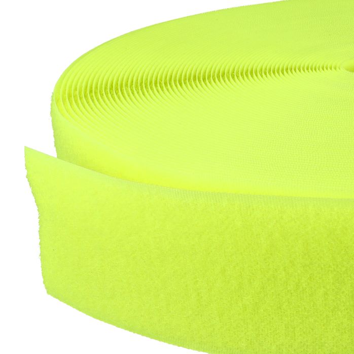 Rzep 50mm pętelka KOLOR ŻÓŁTY ODBLASK (005,5087) (krążek-25m)