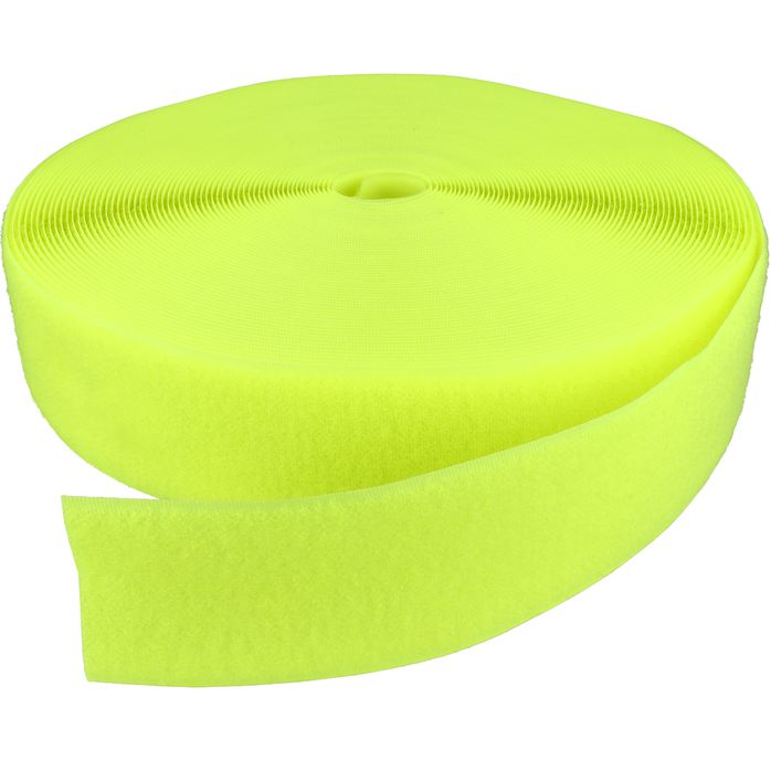 Rzep 50mm pętelka KOLOR ŻÓŁTY ODBLASK (005,5087) (krążek-25m)