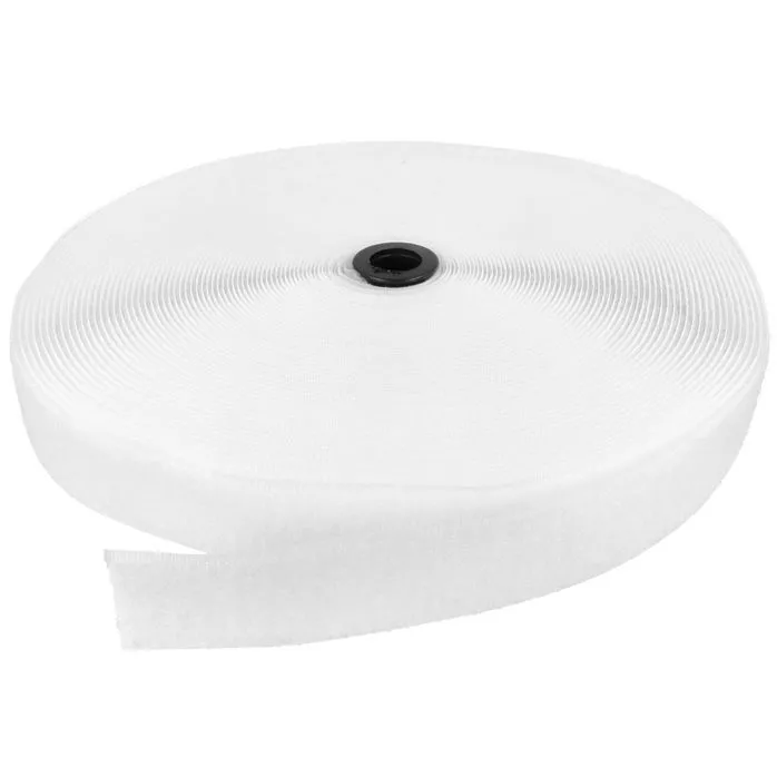 Rzep 30mm NYLON pętelka BIAŁA /karton-800m/madis