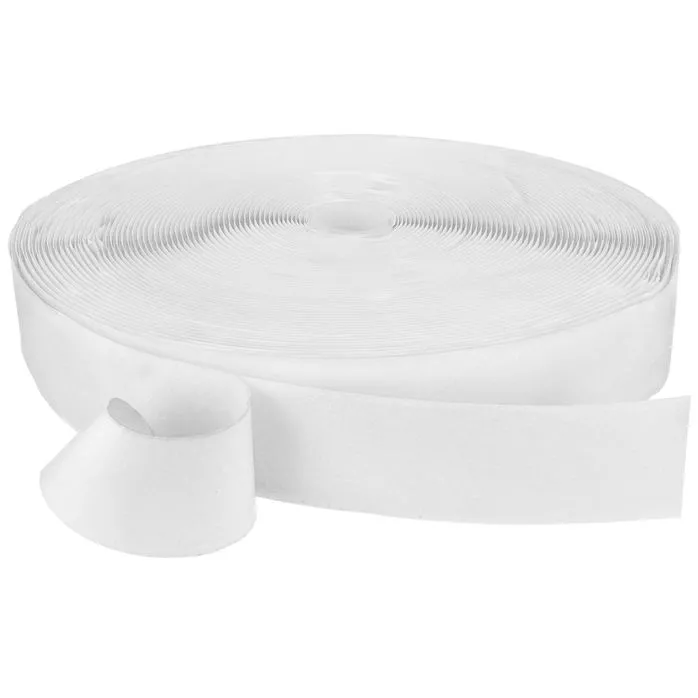 Rzep 50mm z KLEJEM pętelka BIAŁA /karton-500m/madis