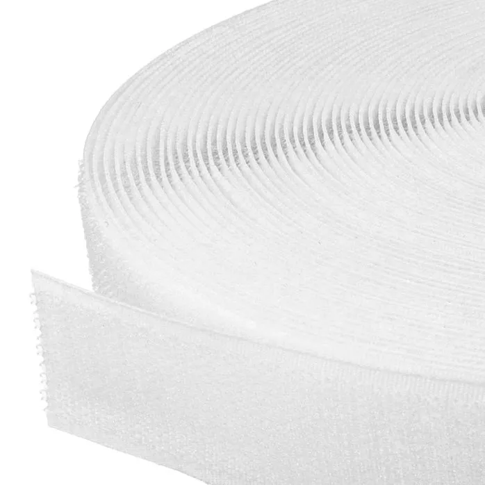 Rzep 30mm NYLON haczyk BIAŁY /karton-800m/madis