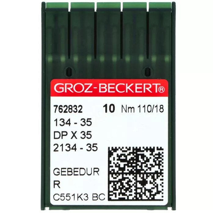 134-135 (110) R Igły Groz-Beckert GEBEDUR złocone do stebnówki dwuigłowej
