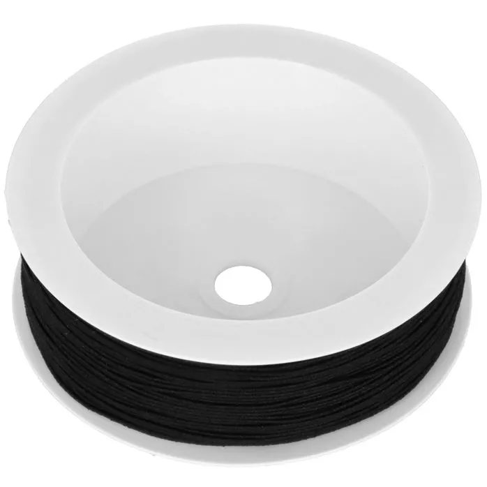 Guma okrągła kapeluszowa 1mm kolor czarny 50mb