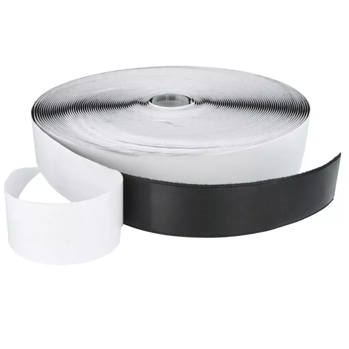 Rzep 50mm z KLEJEM pętelka CZARNY 100% NYLON /karton-500m/madis
