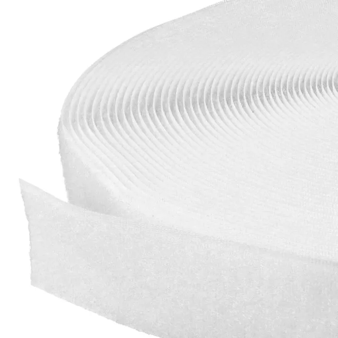 Rzep 30mm NYLON pętelka BIAŁA /karton-800m/madis