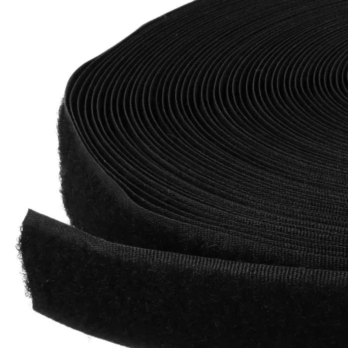 Rzep 25mm NYLON pętelka CZARNY /karton-1000m/madis