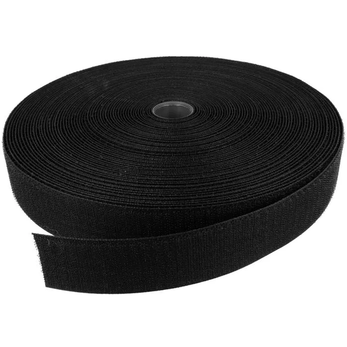 Rzep 40/38mm NYLON haczyk CZARNY /karton-600m/madis