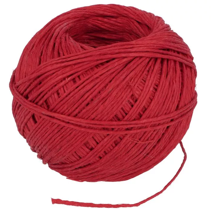 Sznurek lniany Leno 3 50g 88m kolor czerwony