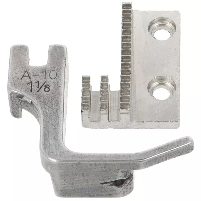 Lamownik S64 (KL-9K) 22mm zwijający taśmę na pół, szyje po prostej - komplet (płytka, ząbki, stopka
