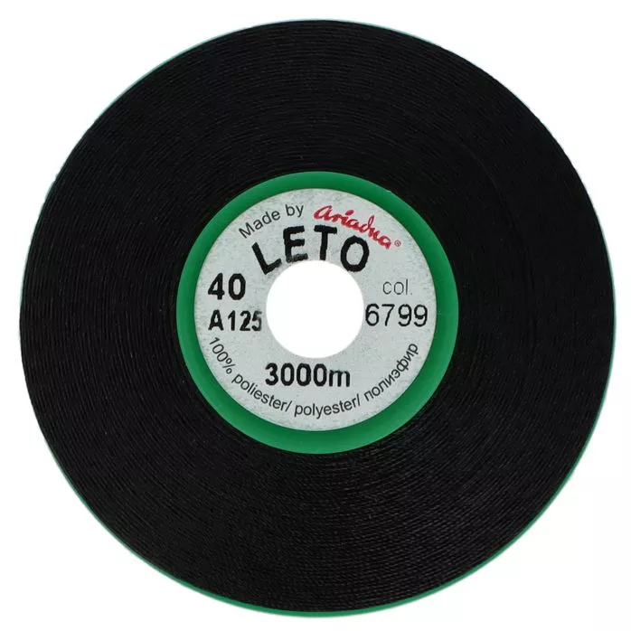 Nici do szycia LETO 40 kolor czarny 3000m