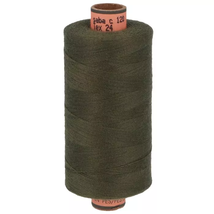 Nici do szycia poliestrowo-rdzeniowe Saba 120 zielony khaki 663 1000m