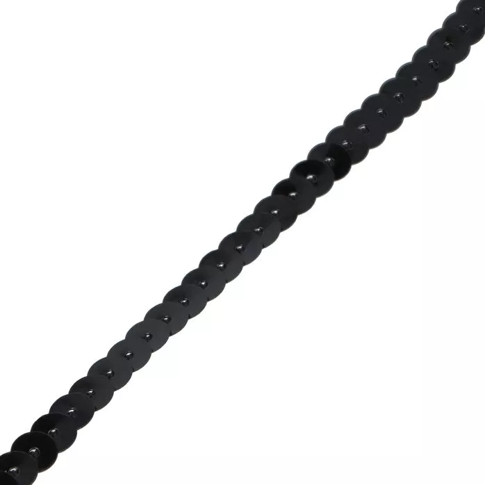 Taśma cekinowa 6mm kolor czarny 90mb