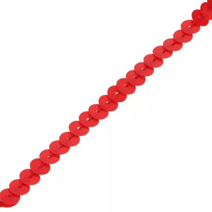 Taśma cekinowa 6mm kolor czerwony 90mb