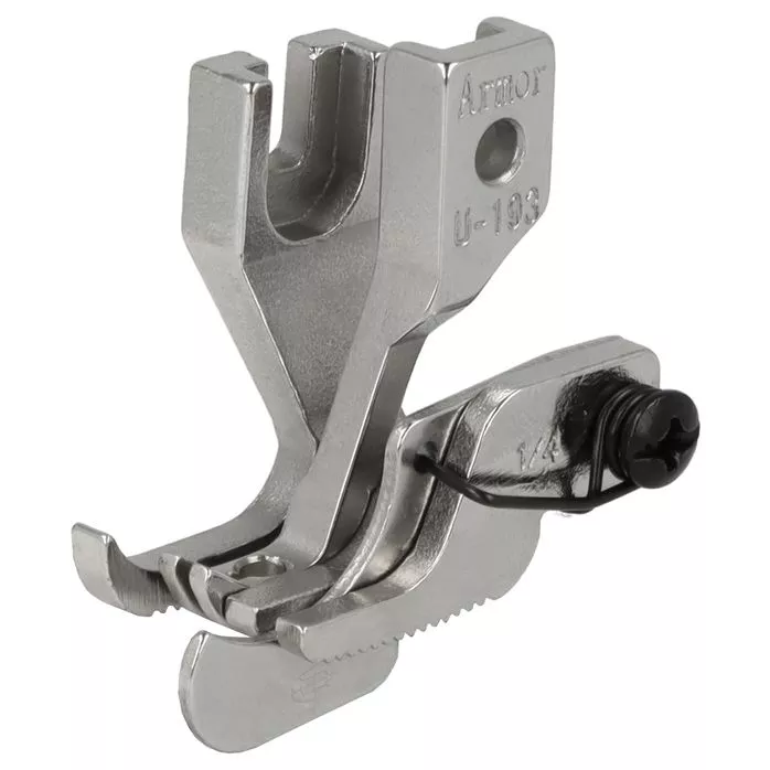 U193+U500R 1/4" Stopka krawędziowa z prowadnikiem 6,4mm prawa transport ząbkowo-stopkowo