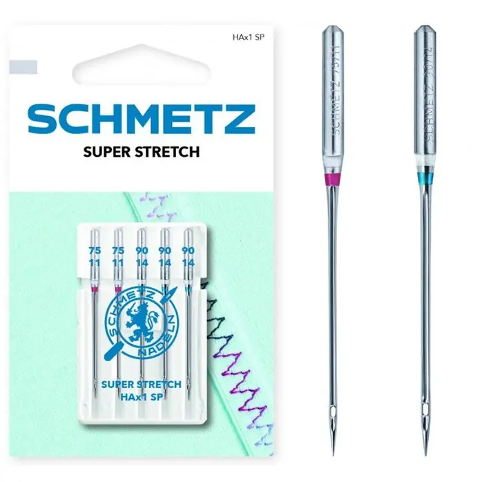 HAx1 SP Igły do owerloków domowych do stretchu i dzianin mix 2x75, 3x90 SCHMETZ op.5szt.