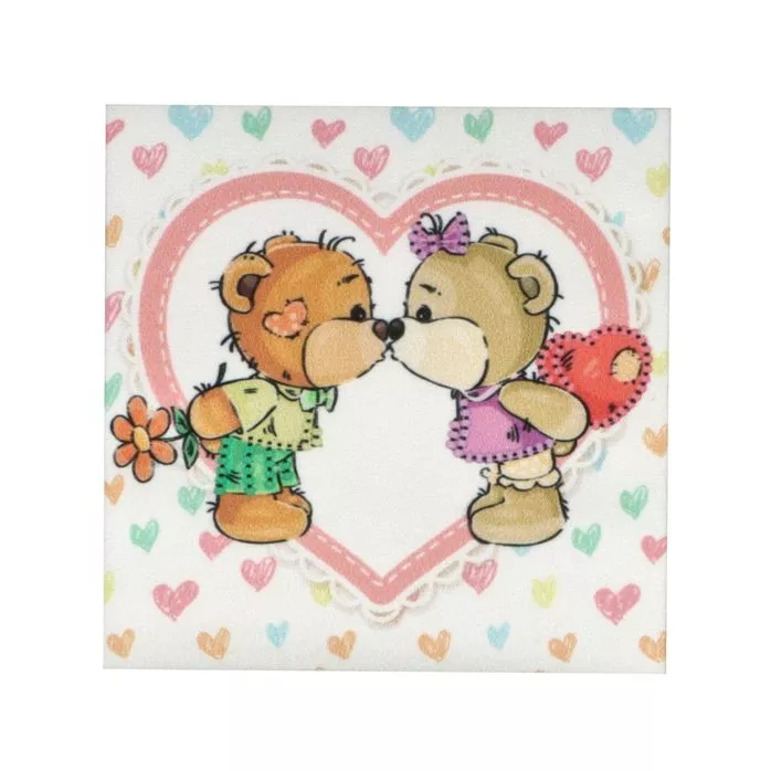Zestaw z koralikami do haftu VDV 11x11 wzór TN-0949 Teddy Bears in Love