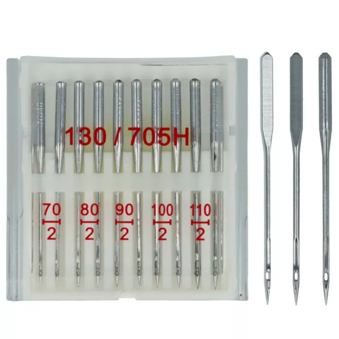 130/705 H Igły do tkanin mix 2x70, 2x80, 2x90, 2x100, 2x110 do maszyn domowych
