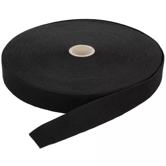 Guma dziana 25mm kolor czarny 25mb