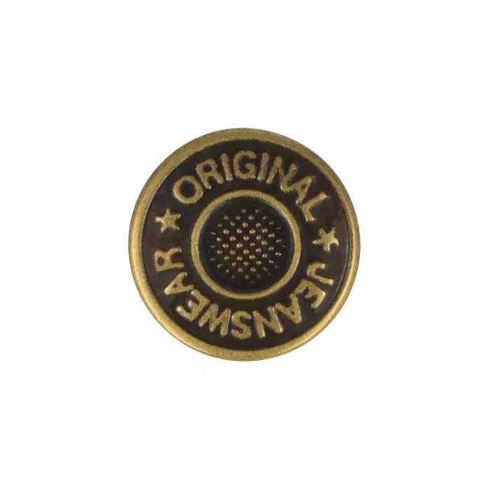 Guzik jeans 14mm stare złoto madis